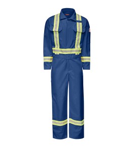Bulwark CLBCRB Men's Midweight FR Premium Coverall with Reflective Trim