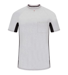 Bulwark MPS4GY Men's FR Short Sleeve Base Layer with Concealed Chest Pocket