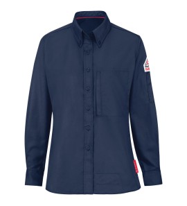 Bulwark QS23NV iQ SERIES WOMEN'S  LIGHTWEIGHT COMFORT WOVEN SHIRT