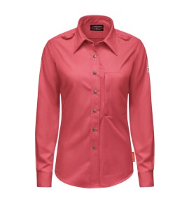 Bulwark QS27RD iQ Series Women's Midweight Comfort Snap-Front Woven Shirt