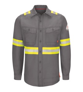 Bulwark QS40GE iQ Series? Endurance Men's FR Enhanced Visibility Work Shirt