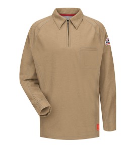 Bulwark QT12KH iQ Series? Comfort Knit Men's FR Long Sleeve Polo