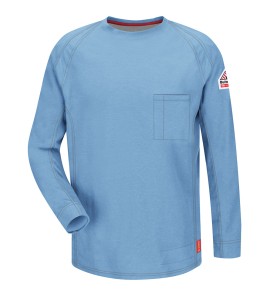 Bulwark QT32BL iQ Series? Comfort Knit Men's FR Long Sleeve T-Shirt
