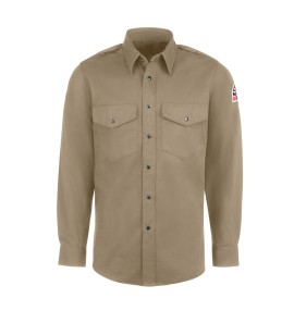 Bulwark SES2TN Men's Midweight Excel FR Snap-Front Unifrom Shirt