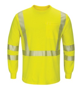 Bulwark SMK8HV Men's Lightweight FR Hi-Visibility Long Sleeve T-Shirt