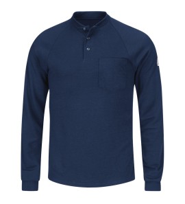 Bulwark SML2NV Men's Lightweight FR Henley