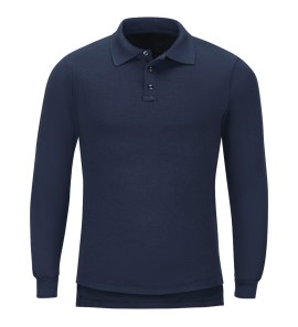 Workrite FT20NV Mens Long sleeve station Wear Polo shirt